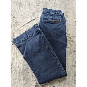 Wrangler Trouser Flare Jeans Women's Size 5/6x32 Dark Wash